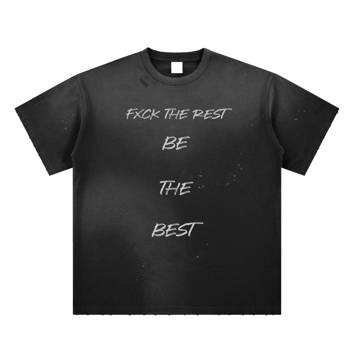 Hand-Frayed Sunfade Paint Splatter T-Shirt